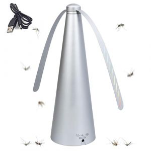 PZCC Anti Mouche Ventilateur Anti Mouche, Electrique Chasse Mouche de Table, Éloigner Les Insectes de La Nourriture, pour Maison Dîner, Pique-Nique Exterieur/Interieur (Argenté 1PC) (Appleton Trade Store, neuf)