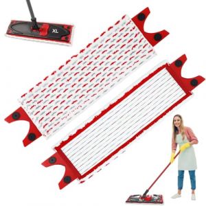 2 Pi&egrave;ces pour Vileda UltraMax XL Balai Serpilli&egrave;re Recharge Microfibre Kit,51x14cm pour Vileda Ultramat XL 2en1 Absorbante Recharge, pour Taches de Nettoyage, Lavage Sol (JINGHEBAIHUO, neuf)