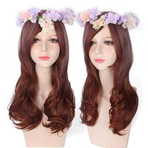 Pas cher anime poney coloré cosplay perruques faux cheveux synthétiques résistant à la chaleur violet bleu Halloween noël perruques + perruques casquette taille unique PL-118 (good stuff A, neuf)