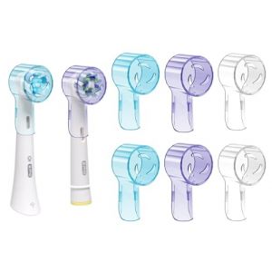 seplouis Protège-Têtes de Brosse à Dents pour Têtes de Brosses à Dents Électriques Oral b & IO, Multicolore, Lot de 6 (Bleu, Violet, Transparent) (Yimao EU, neuf)