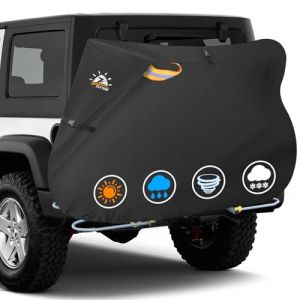 Zettum Housse de vélo améliorée pour Transporter 1 vélo – Housse de vélo pour Porte-Bagages arrière PU imperméable, Bâche de Protection pour Le Stockage extérieur sur l'embrayage de la Voiture (Zheng shop, neuf)
