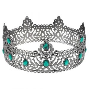 Healifty Couronne Royale M&eacute;di&eacute;vale pour Homme Couronne Ronde Compl&egrave;te avec Strass Accessoires L&eacute;gers et Confortables pour Mariage Anniversaire et Cosplay (Madonna Tied, neuf)