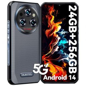 OUKITEL WP35 Telephone Portable Incassable 5G - 24GO（8+16）+256GO,Telephone Incassable 11000mAh,5G Dual SIM,6.6" FHD+, Telephone Portable Android 14,64MP Caméra Primaire,GPS/NFC/OTG/2Ans Garantie,Noir (La Maison OUKITEL, neuf)