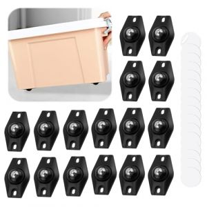 16PCS Roulettes Pivotantes Auto-Adhésives à 360 Degrés, Möbelrollen klein, Mini Roulette Meuble Bille Roulettes Pivotantes Transfert Petite Silencieuses Pour Appareils De Cuisine Poubelle Boîte (XianYuanLian, neuf)