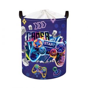 Clastyle Panier Rangement B&eacute;b&eacute; Manette de Jeu Corbeille &agrave; Linge Sale Gar&ccedil;on Fille pour V&ecirc;tement Boite de Rangement Jouet pour Salle de Bain Chambre &agrave; Coucher,3D Violet,36 * 45 cm (Changtian_Im&Ex, neuf)