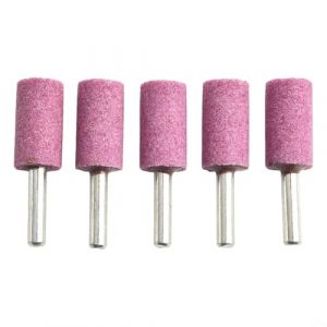 Comgooldool Lot de 5 meules cylindriques &agrave; tige de 6 mm pour outils rotatifs, corindon chrom&eacute;, diam&egrave;tre de la t&ecirc;te de 10 &agrave; 35 mm, pour m&eacute;tal, bois, jade polissage et meulage (6 x 16) (experiencegoods, neuf)
