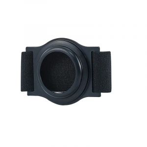 Porte Airtag Apple pour Porte Carte de Crédit – GPS Carte Bleue sans Contact – Système Anti Chute avec élastique – Traqueur Porte Monnaie – Idée Cadeau Homme et Femme – par HUYAMI (Étui Noir) (AI-MA, neuf)