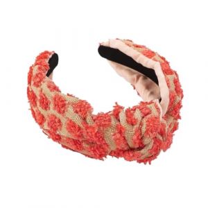 Bandeau tressé, bandeaux, large paille colorée, nœud supérieur, bandeau central croisé, cerceau de cheveux, diadème, accessoires de cheveux for femmes et filles(Orange) (ZRJSSGS, neuf)