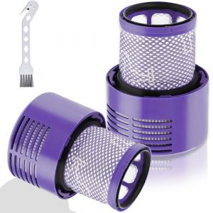 TOPALL Filtre pour Dyson V10,Filtre Aspirateur pour Dyson SV12,Accessoires pour Dyson Cyclone V10 Animal/V10 Absolute/V10 Motorhead/V10 Total Clean/SV12,Pièce pour Aspirateur #969082-01(2 Paquets) (OUYUE STORE, neuf)