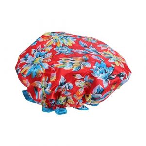 Ipetboom 2pièces Bonnet De Douche Imperméable Élastique Double Couche Fleur Violette Fleur Rouge Accessoires De Douche Lot De Bonnets De Bain Femme (Cowan Micro, neuf)
