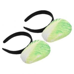 SUPVOX Lot de 2 Serrage-T&ecirc;tes Bandeau 3D en Peluche Chou Chinois R&eacute;aliste Accessoire de Coiffure Fantaisie pour Femme et Fille pour Halloween F&ecirc;tes Costum&eacute;es et Cosplay (Curve Saver, neuf)