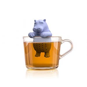 Winkee - Passoire à thé hippopotame mignon | Infuseur à thé amusant | Infuseur à thé amusant | Passoire à thé pour tasse | Passoire à épices en silicone | Figurine de boule à thé en forme d'animal (Gift Buddy, neuf)