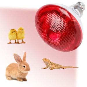 SKIKHN Lampe Chauffante Infrarouge 250W, Lampe Chauffante à Lumière Rouge, Lampe Chauffante Infrarouge E27, Lampe de Terrarium de Reptiles, pour élevages de Poulets, Porcs, Chiens, Poulets (ENSHISHISHUBAODIANZISHANGWUYOUXIANGONGSI, neuf)