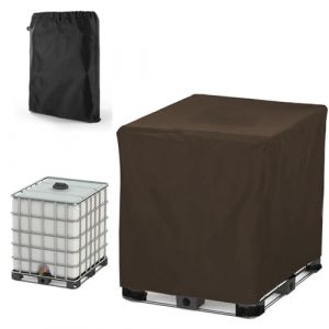 Housse de 1000L/800L/600L/300L Cuve IBC, 210D Oxford Housse de Protection pour Réservoir D'eau, Bache de Protectionpour Collecteurs d'eau de Pluie Container Intérieur Extérieur(Size:300L : 81*61*100CM (dingzhuanbaihuo(品牌已备 跟卖必投), neuf)