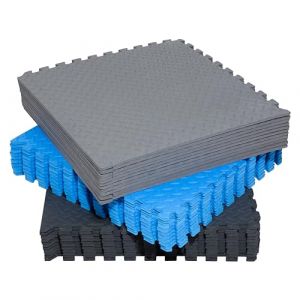 Fitem Dalles en Mousse EVA Environnemental &ndash; Tapis de Sport Puzzle - Protection Sol - Garage - Tatami - Piscine - Fitness - Musculation &ndash; Gym &ndash; Isolation &ndash; 44 x 44 x 1 cm - Gris -12pc (Fitem Access, neuf)
