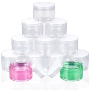 Belle Vous Contenant Cosmetique Vide Transparent (Lot de 12) - 120 ml - Pot Vide Plastique Rond avec Couvercle Viss&eacute; - Pour Voyage, Cr&egrave;mes, Lotions, Maquillage - &Eacute;tanche et Herm&eacute;tique (Tinyyo Europe, neuf)