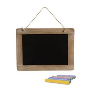 Tableau noir craie &agrave; suspendre: ardoise bois cadre naturel, pancarte personnalisable d&eacute;coration murale, petite ardoise mariage, cuisine, caf&eacute;, message cr&eacute;atif, 29 x 21 cm (Logbuch Verlag, neuf)