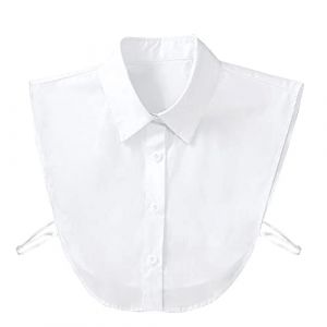 JMITHA Col de Chemise Faux Col Femme Col Chemise Femme Amovible Col Blouse pour Chemisiers Chandails (Blanc 01) (Jmitha, neuf)
