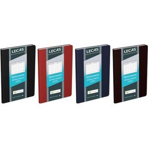 Lecas - 1 Agenda Semainier Economique - Couverture Souple Amovible - De Septembre 2025 à Septembre 2026 - Format 10 x 15 cm - Coloris Aléatoires (Papeterie Libellus, neuf)