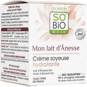 SO BIO - Crème Soyeuse Hydratante Mon Lait D'Anesse Bio 50Ml - Lot De 2 (ViveVers, neuf)