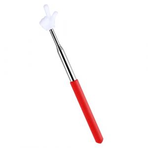 DIVINA VITAE Pointeur télescopique extensible pour salle de classe - Pointeur à main rétractable - Mini pointeur de doigt - Pour enseignant d'école primaire et maternelle - Rouge (Roubeauty, neuf)