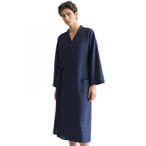 Chemise de Nuit Kimono en Coton pour Hommes Peignoir de Bain Japonais Douce V&ecirc;tement de Nuit Confortable Robe de Nuit Chambre Plage Sauna H&ocirc;tel Piscine Maison Natation Spa Veste de Pyjamas Cadeau (ITODAUK, neuf)