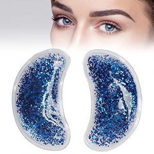 Pack de Gel pour les Yeux, Packs de Glace pour les Yeux Cernes Coussin de Gel pour les Yeux Réutilisable Chaud Froid Réutilisable Refroidissement des Yeux Couvre les Poches Froides Masque(Bleu) (WYANG188, neuf)