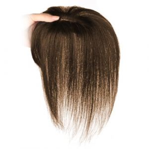 Hair Topper Real Human Hair 9,8 pouces de long Human Hair Toppers for Hair Hair Women Silk Base Clip in Hair Extensions Natural Recherche pour un usage quotidien brun, Human Hair Toppers (EnShiShimafadianziyouxiangongsi, neuf)