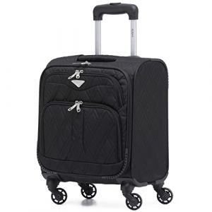 Flight Knight Lightweight 4 Wheel 800D Soft Case Suitcases Cabin Carry on Hand Luggage Approved for easyJet Maximium Size Free Carry on (Prime Brands Group FR, neuf)