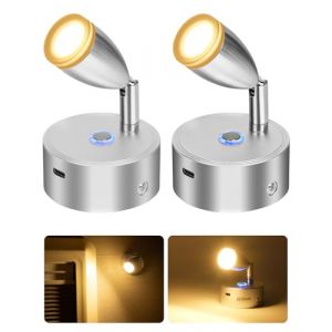 SUPAREE Eclairage LED 12V Caravane Lampe 12V LED pour Camping Car Éclairage Camping Car led 12v avec Prise USB C Interrupteur Tactile 3000K Décoration Acrylique 2Pcs (SUPAREE FR, neuf)