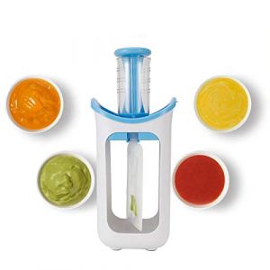 Squeeze Station, Squeeze Station Appuyez sur & amp; Pochettes de nourriture de presse-purée de fruits portatives d'enfants de système de magasin pour la cuisine à la maison (Blue) (mieasot, neuf)