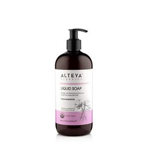 Alteya Organic Savon Liquide Géranium Rose 500 ml - Certifié Organique de l’USDA Savon de douche pur naturel (Alteya Organics - Europe, neuf)