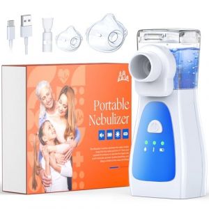 Nebulisateur Portable - Inhalateur Rhume pour Adultes et Enfants avec Batterie Longue Durée, 2 Masques et Embout Buccal, USB-C Rechargeable, Double Mode D'inhalation, Soulagement Respiratoire (YAN DANER, neuf)