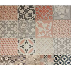 MadeInNature Tapis PVC Carreaux Ciment/Tapis en PVC différentes Tailles/Vinyle idéal Style suédois/Tapis de Passage Devant évier/Recouvrement de Sol (120x160cm, Provence Ocre) (cité de la déco, neuf)