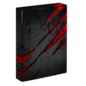 Baagl Volcano Bo&icirc;te de classement pour cartable A4 pour enfants avec &eacute;lastique et rabats int&eacute;rieurs &ndash; Classeur de collection avec &eacute;lastique pour gar&ccedil;on (PRESCO GROUP A.S., neuf)