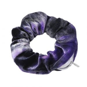 Lot de 3 élastiques à cheveux pour femme avec fermeture éclair - Élastiques colorés - Élastiques - Élastiques à cheveux - Cordes à cheveux - Pour queue de cheval et rangement - Violet noir (Blausky, neuf)
