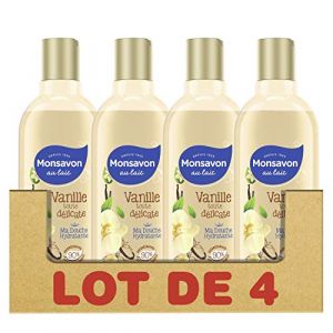 Monsavon Gel Douche Vanille Toute D&eacute;licate 300 ml - Lot de 4 (Les Trois Mousquetaires, neuf)