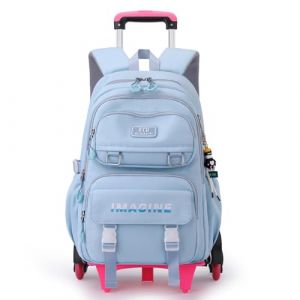 IvyH Cartable &agrave; Roulette Enfants Sac &agrave; Dos Chariot Cartable Primaire Garcon Fille &acirc;g&eacute;s de 7 &agrave; 14 Ans, 30L, Bleu (IvyH, neuf)