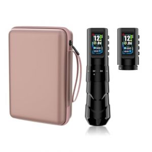 TTOOGO Stylo tatouage rotatif sans fil avec course r&eacute;glable 2,0&ndash;4,2 mm, cartouche sans fil Tatoo Machine 1600mAh, 4&ndash;12V,Noir,2 batteries (TTOOGO-fr, neuf)