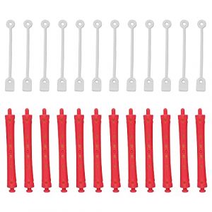 Tiges de Permanente de Cheveux, Tiges de Friser les Cheveux 12 Pièces Bigoudis à Vague Froide en Plastique avec Sangles Pratiques Tiges de Permanente pour Cheveux Longs, pour (Dushiw, neuf)
