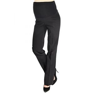 MijaCulture Pantalon de maternité Classique et élégant, Formels Intelligent 1011A (50, Noir/Entrejambe 85cm) (MijaCulture, neuf)
