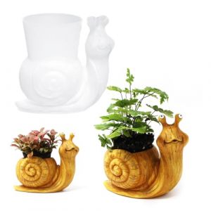 WYAHYQ Moule &agrave; escargot pour b&eacute;ton vase plante r&eacute;sine &eacute;poxy moules silicone Moulage pour sculpture de bougeoirs (WYAHYQ, neuf)