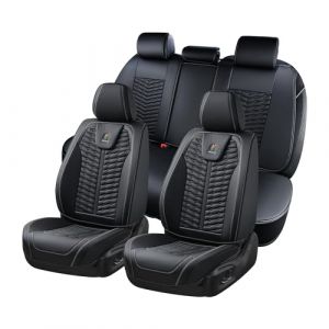 FLORICH Housses de siège en Cuir, Housses de siège complètes, Protections de siège Auto 5 sièges, Housses de siège Auto-Universel pour Convient à la Plupart des Voitures, SUV, camions (Coverado, neuf)