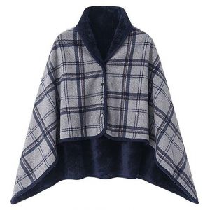 Cozyan Femme Poncho Polaire Plaid Ch&acirc;le Polaire Cape Chaud d'hiver avec Boutons Couverture &agrave; Carreaux Poncho Ch&acirc;le Femme &Eacute;charpe Cape &Eacute;paissie El&eacute;gant Chaud Hiver Grand Taille Foulard (Cozyan, neuf)