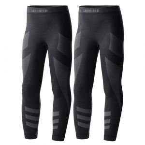 Ladeheid Lot de 2 sous-v&ecirc;tements Thermiques Cale&ccedil;on Long Unisexe Enfant LAGI008 (Lot de 2 Graphite/Graphite, 146-152) (Hisert, neuf)