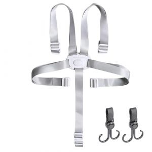 Scettar Harnais Chaise Haute Bebe,Harnais Chaise Haute 5 Points pour Poussette,Sangle Chaise Haute Bebe Longueur R&eacute;glable pour Chaises Hautes, Si&egrave;ges et Transat Bebe (XWF Store, neuf)