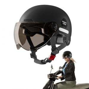 Casque Trottinette Electrique Adulte, Casque V&eacute;lo &Eacute;lectrique avec Visi&egrave;re, Demi Casques, Amortisseurs Casques, Quipement De Protection pour Patinage, Escalade, Adultes Et Jeunes (45-65cm) (XuWeidianpu, neuf)