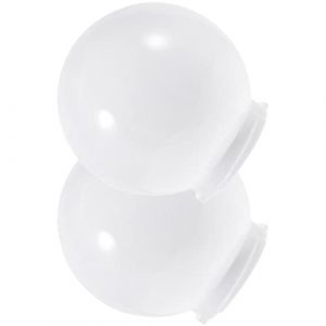 OSALADI Globe Lampadaire Exterieur 2 Pièces Acrylique Lampadaire Globe Extérieur Lampe Lumière Remplacement Housse De Protection Abat- Remplacement Pour Lampe Exterieur (Joan Yue, neuf)