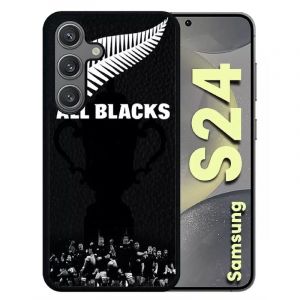 G&eacute;n&eacute;rique Coque pour Galaxy s24 - Nouvelle zelande Rugby - Silicone - Noir (topshirt, neuf)