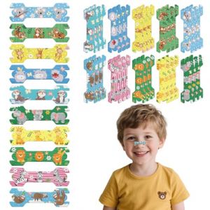 Whemyreat Lot de 30 bandages nasaux pour enfants, anti-ronflements, anti-ronflement, dispositif anti-ronflement, bandelettes nasales pour mieux respirer, bandelettes nasales contre le ronflement (prunejuices, neuf)
